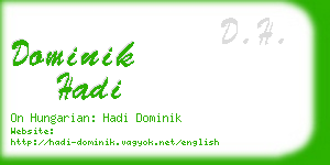 dominik hadi business card